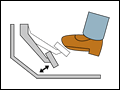 ブレーキペダルの遊びと床板のすきま